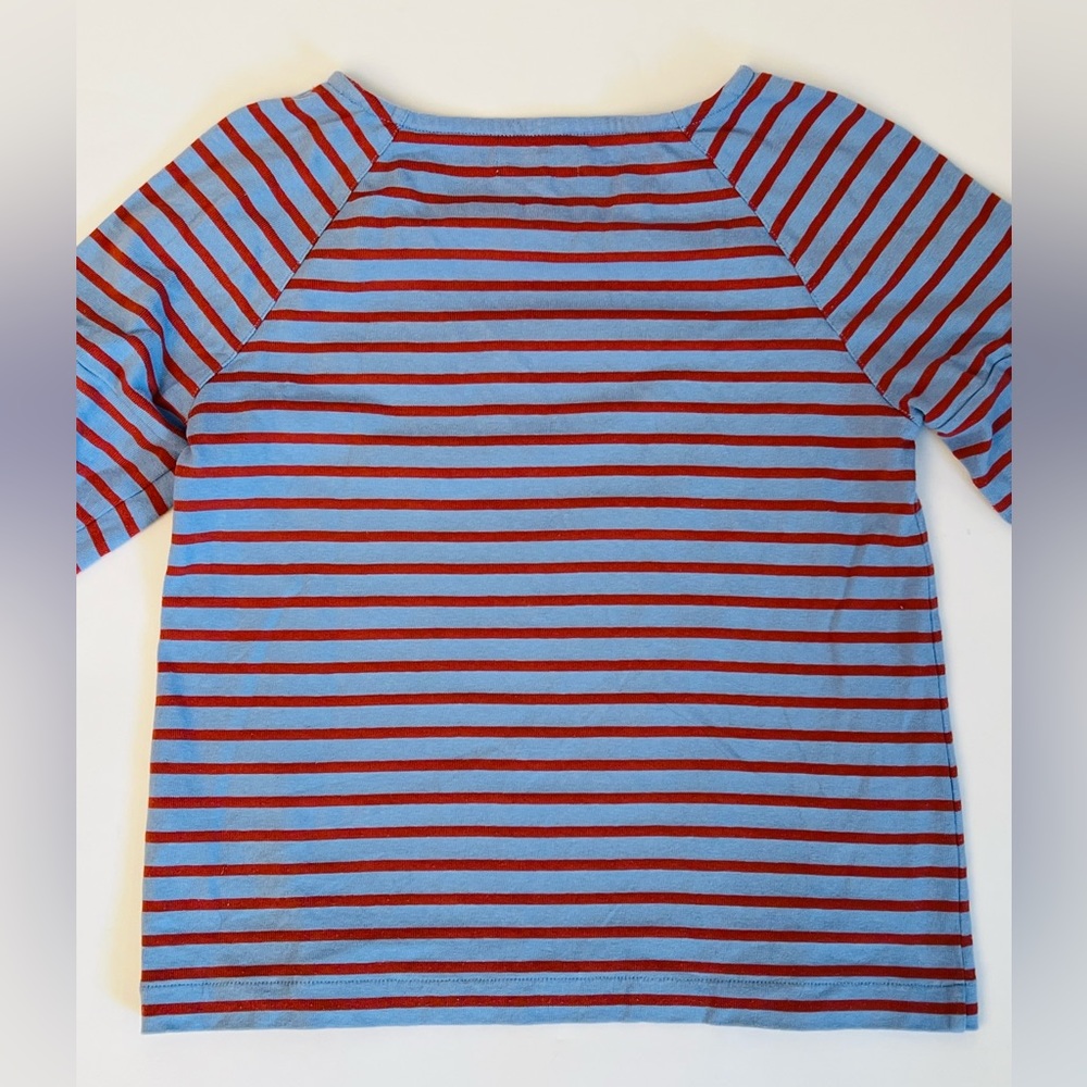 Madewell Shirred-sleeve Stripe Sailor Top - (size xxs) - Picture 4 of 10